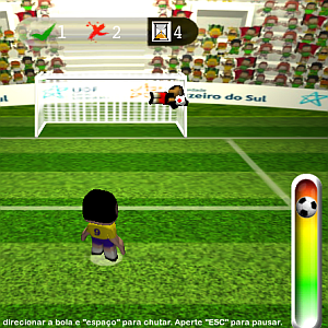 Webgame: chute pênaltis e tente marcar em Show de Bola, o Jogo