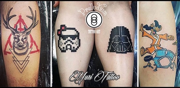 Conheça as incríveis tatuagens em pixel art de Yuri Germuts
