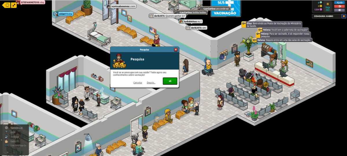 Habbo Hotel incentiva a vacinação e reforça a importância social dos jogos