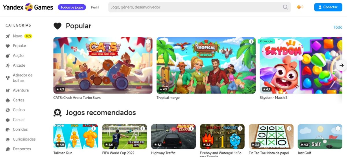 Novidade para gamers: a plataforma Yandex Games já está no Brasil