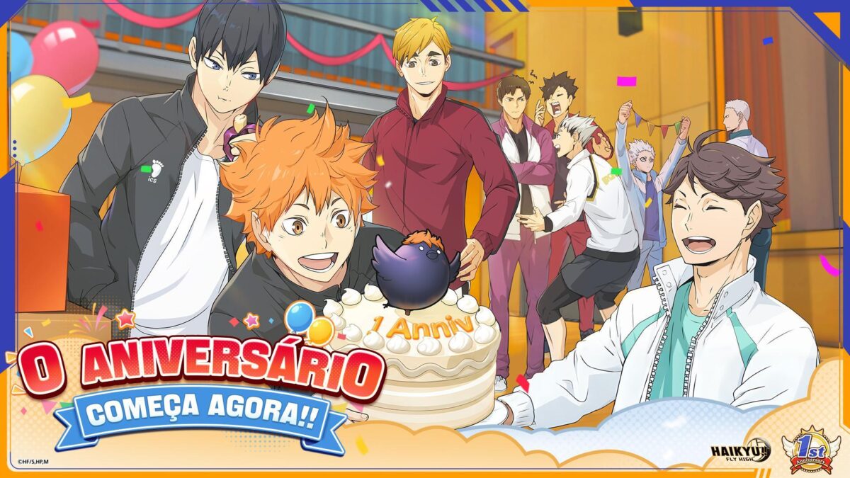 HAIKYU!! FLY HIGH comemora primeiro aniversário com eventos especiais, personagens inéditos e recompensas gratuitas
